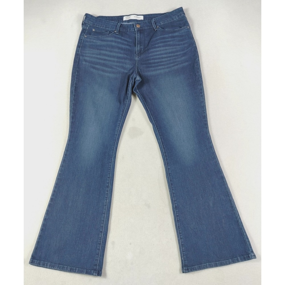 Signature Levi‎ Strauss Jeans Womens 14S 32 Blue Mid Rise Bootcut Stretch Denim